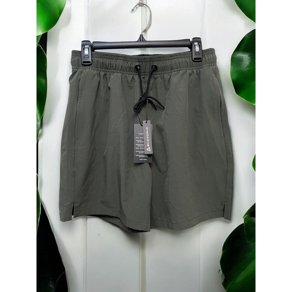 Women's Olive Green Mesh Shorts Size XS Athletic Breathable Active Wear NEW